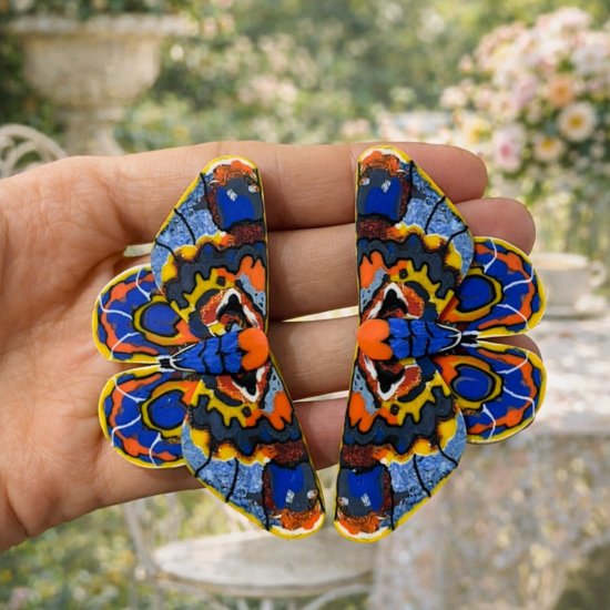 Polimer Kil Büyük Boy Nocta Renkli Kelebek 