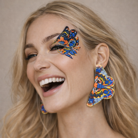 Polimer Kil Büyük Boy Nocta Renkli Kelebek 