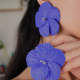 Polimer Kil Mavi Hibiskus Çiçek Küpe Hibiscus Polimer Kil Mavi Hibiskus Çiçek Küpe Hibiscus