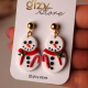Polimer Kil Noel Yeni Yıl Kardan Adam Snowman Küpe Polimer Kil Noel Yeni Yıl Kardan Adam Snowman Küpe