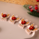 Polimer Kil Poinsettia Melek Küpe Polimer Kil Poinsettia Melek Küpe