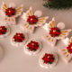 Polimer Kil Poinsettia Melek Küpe Polimer Kil Poinsettia Melek Küpe