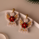 Polimer Kil Poinsettia Melek Küpe Polimer Kil Poinsettia Melek Küpe