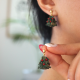 Polimer Kil Mini Yılbaşı Ağacı Küpe Poinsettia Detay Polimer Kil Mini Yılbaşı Ağacı Küpe Poinsettia Detay