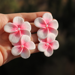  Tasarım İkili Beyaz Pembe Hawaii  Küpe
