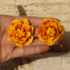 Özel Tasarım Polimer Kil Marigold Sarı Kadife Çiçeği Gül Küpe Özel Tasarım Polimer Kil Marigold Sarı Kadife Çiçeği Gül Küpe