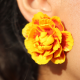 Özel Tasarım Polimer Kil Marigold Sarı Kadife Çiçeği Gül Küpe Özel Tasarım Polimer Kil Marigold Sarı Kadife Çiçeği Gül Küpe