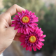 Kadın El yapımı Polimer Kil Pembe Gerbera Çiçek Gül Küpe Kadın El yapımı Polimer Kil Pembe Gerbera Çiçek Gül Küpe