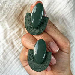 Gizy Store Polimer Kil Yeşil Yarım Reçineli