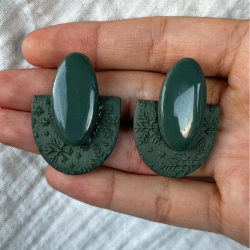 Gizy Store Polimer Kil Yeşil Yarım Reçineli