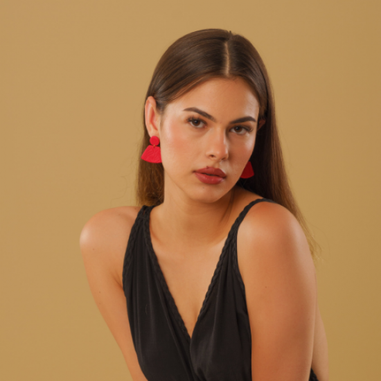 Gizy Store Tasarım Polimer Kil Kırmızı Küpe Gizy Store Tasarım Polimer Kil Kırmızı Küpe