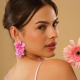 Polimer Kil Tasarım Pembe Hawaii Çiçek Küpe Polimer Kil Tasarım Pembe Hawaii Çiçek Küpe